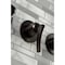 Kingston Brass Tub and Shower Faucet, Oil Rubbed Bronze, Wall Mount KBX8135EFL - alternate 6